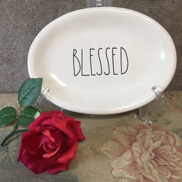 Rae Dunn Other - NWOT 8”. BLESSED OVAL PLATE RAE DUNN MAGENTA